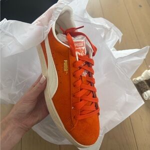 Puma Bright Orange Sneakers with White Detail